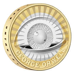 2025 George Orwell Piedfort Coin £2 coin 2025 George Orwell Piedfort Coin