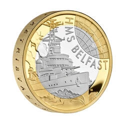 2025 HMS Belfast Piedfort Coin £2 coin 2025 HMS Belfast Piedfort Coin